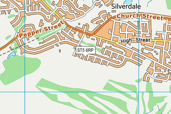 ST5 6RP map - OS VectorMap District (Ordnance Survey)