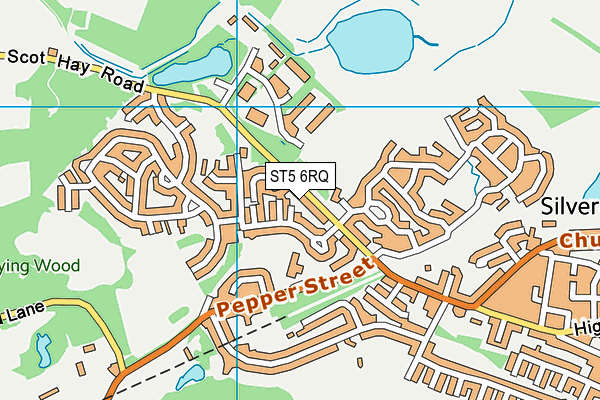 ST5 6RQ map - OS VectorMap District (Ordnance Survey)