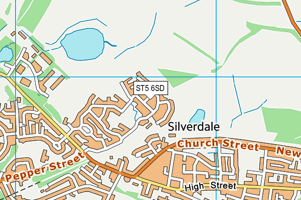 ST5 6SD map - OS VectorMap District (Ordnance Survey)