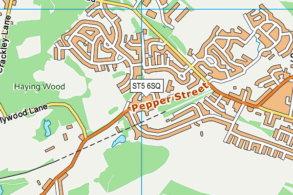 ST5 6SQ map - OS VectorMap District (Ordnance Survey)