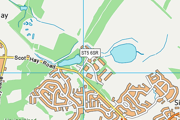 ST5 6SR map - OS VectorMap District (Ordnance Survey)