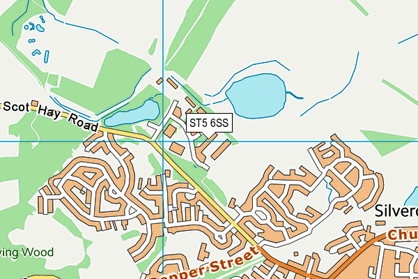 ST5 6SS map - OS VectorMap District (Ordnance Survey)