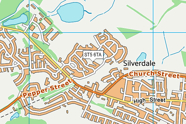 Kents Lane Community Building map (ST5 6TA) - OS VectorMap District (Ordnance Survey)