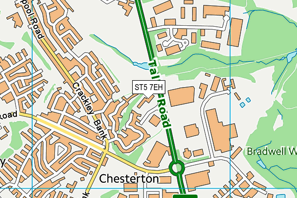 ST5 7EH map - OS VectorMap District (Ordnance Survey)