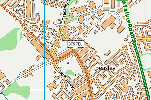 ST5 7EL map - OS VectorMap District (Ordnance Survey)