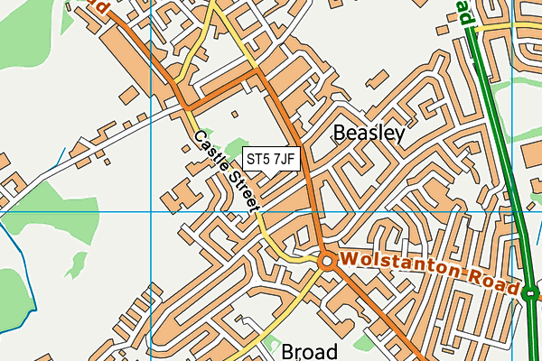 Chesterton Vision Centre map (ST5 7JF) - OS VectorMap District (Ordnance Survey)