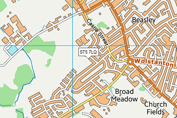 ST5 7LQ map - OS VectorMap District (Ordnance Survey)