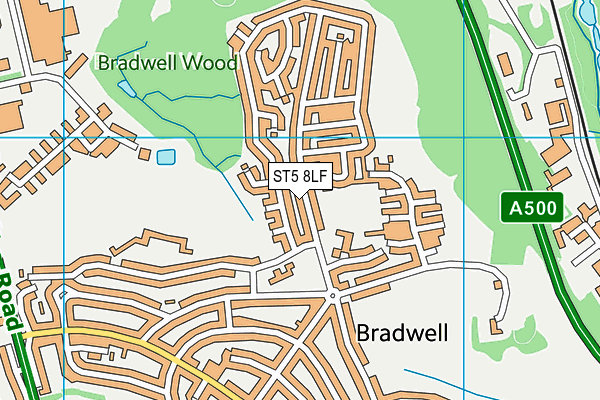 Bradwell Community Centre map (ST5 8LF) - OS VectorMap District (Ordnance Survey)