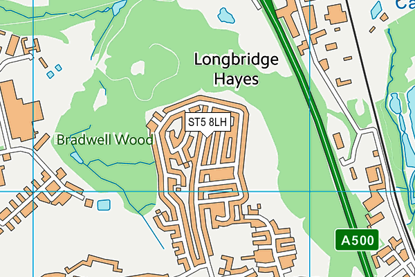 ST5 8LH map - OS VectorMap District (Ordnance Survey)