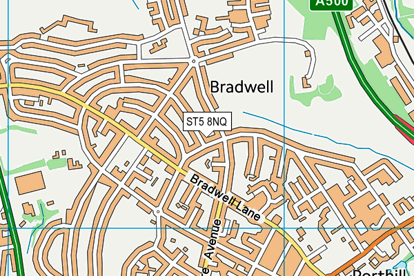 ST5 8NQ map - OS VectorMap District (Ordnance Survey)