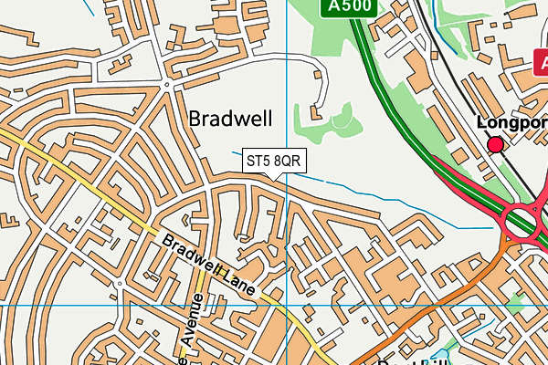 ST5 8QR map - OS VectorMap District (Ordnance Survey)