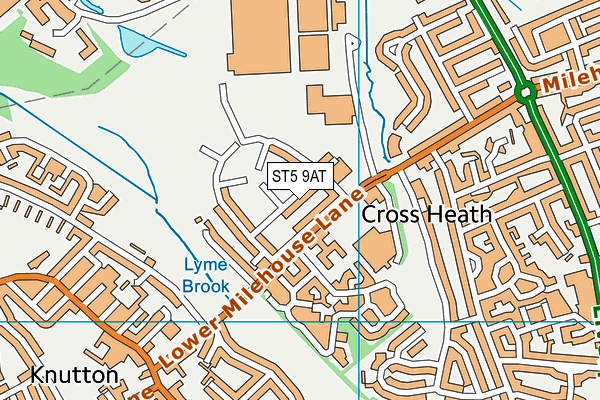 ST5 9AT map - OS VectorMap District (Ordnance Survey)