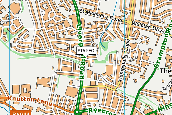 Jd Gyms (Newcastle-under-lyme) map (ST5 9EQ) - OS VectorMap District (Ordnance Survey)