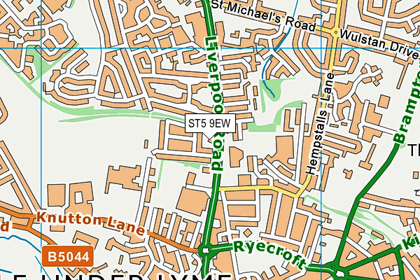 ST5 9EW map - OS VectorMap District (Ordnance Survey)