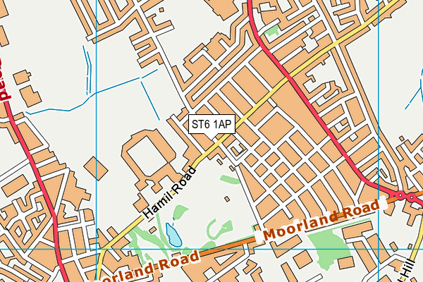 ST6 1AP map - OS VectorMap District (Ordnance Survey)
