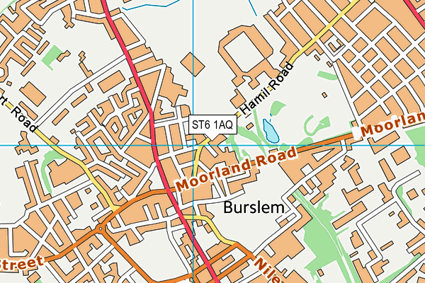 ST6 1AQ map - OS VectorMap District (Ordnance Survey)