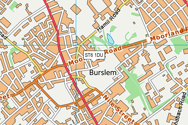 ST6 1DU map - OS VectorMap District (Ordnance Survey)