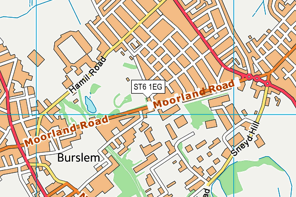 ST6 1EG map - OS VectorMap District (Ordnance Survey)