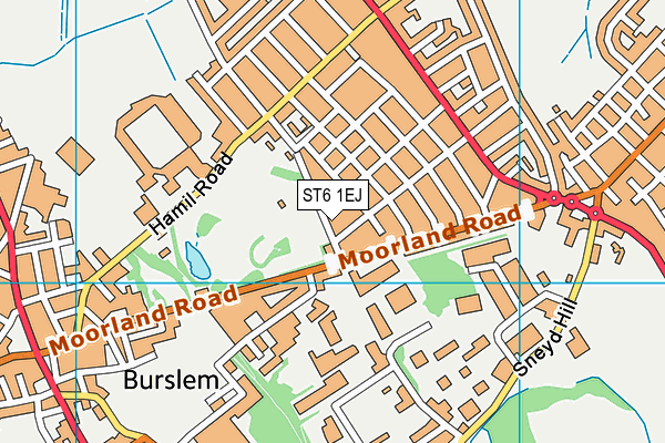 ST6 1EJ map - OS VectorMap District (Ordnance Survey)