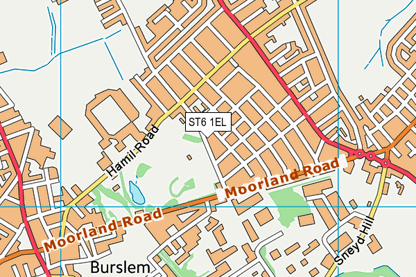 ST6 1EL map - OS VectorMap District (Ordnance Survey)