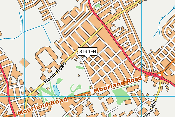 ST6 1EN map - OS VectorMap District (Ordnance Survey)