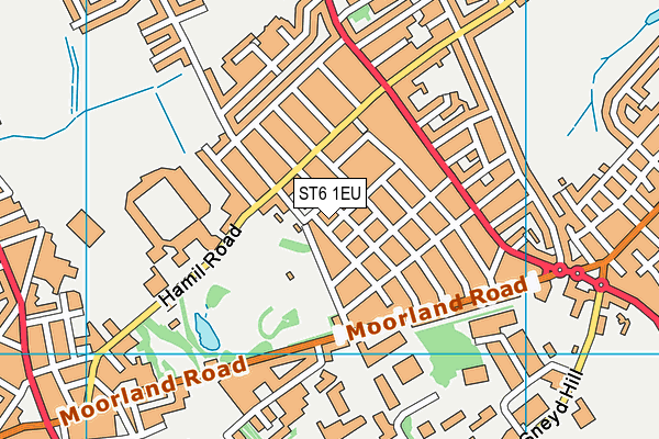 ST6 1EU map - OS VectorMap District (Ordnance Survey)