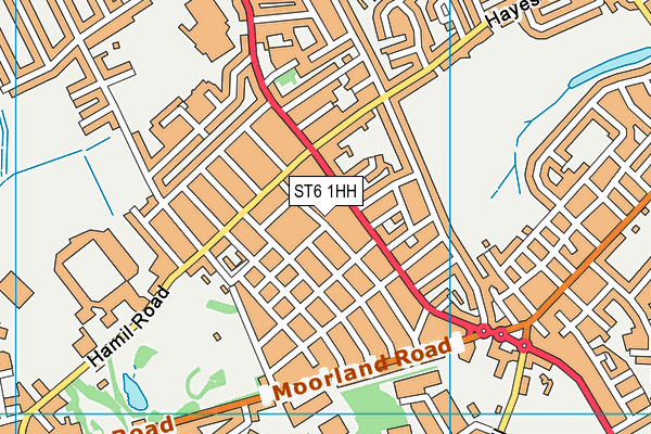 ST6 1HH map - OS VectorMap District (Ordnance Survey)