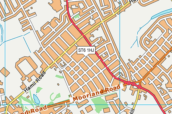 ST6 1HJ map - OS VectorMap District (Ordnance Survey)