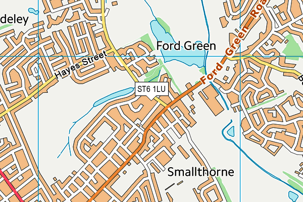 ST6 1LU map - OS VectorMap District (Ordnance Survey)