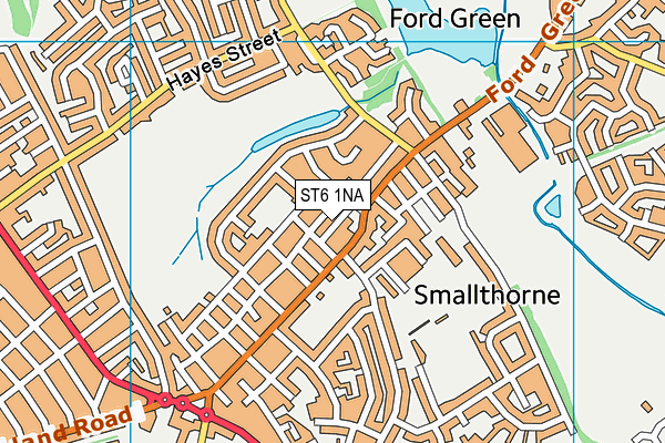 ST6 1NA map - OS VectorMap District (Ordnance Survey)