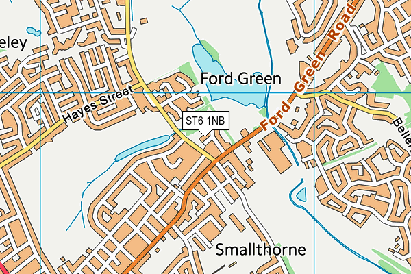 ST6 1NB map - OS VectorMap District (Ordnance Survey)