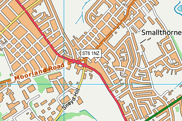 ST6 1NZ map - OS VectorMap District (Ordnance Survey)