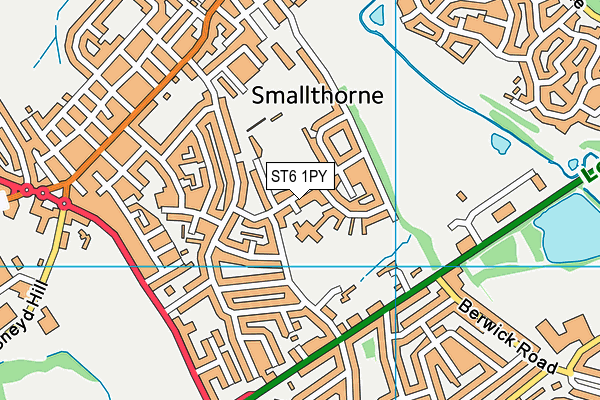 New Ford Academy map (ST6 1PY) - OS VectorMap District (Ordnance Survey)
