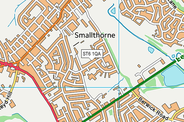 ST6 1QA map - OS VectorMap District (Ordnance Survey)