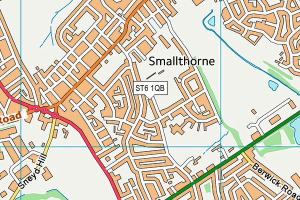 ST6 1QB map - OS VectorMap District (Ordnance Survey)