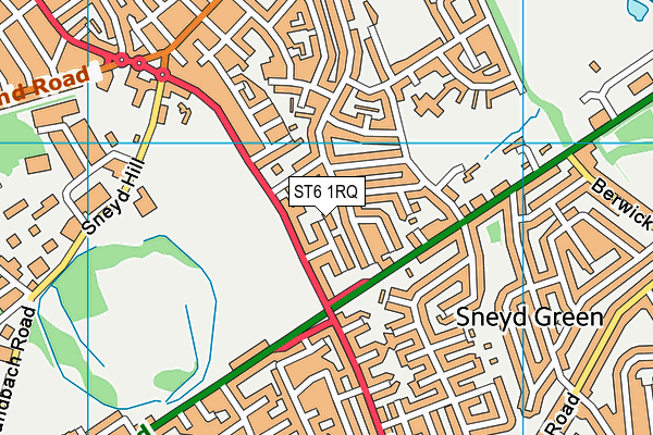 ST6 1RQ map - OS VectorMap District (Ordnance Survey)