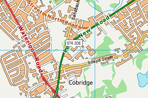 ST6 2DE map - OS VectorMap District (Ordnance Survey)