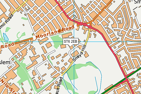 ST6 2EB map - OS VectorMap District (Ordnance Survey)