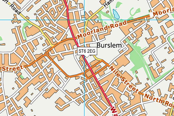 ST6 2EG map - OS VectorMap District (Ordnance Survey)