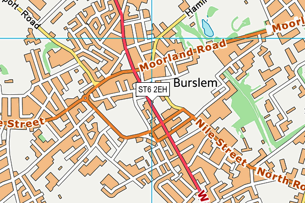 ST6 2EH map - OS VectorMap District (Ordnance Survey)