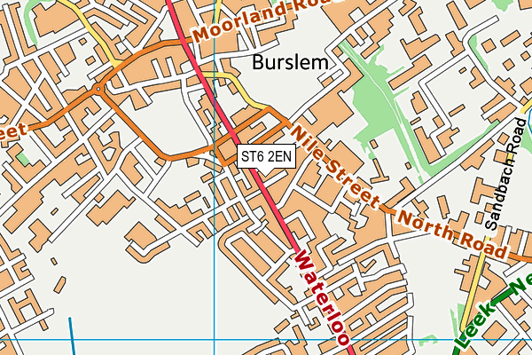 ST6 2EN map - OS VectorMap District (Ordnance Survey)