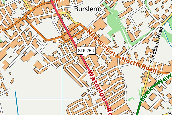 ST6 2EU map - OS VectorMap District (Ordnance Survey)