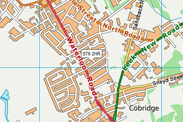 ST6 2HR map - OS VectorMap District (Ordnance Survey)