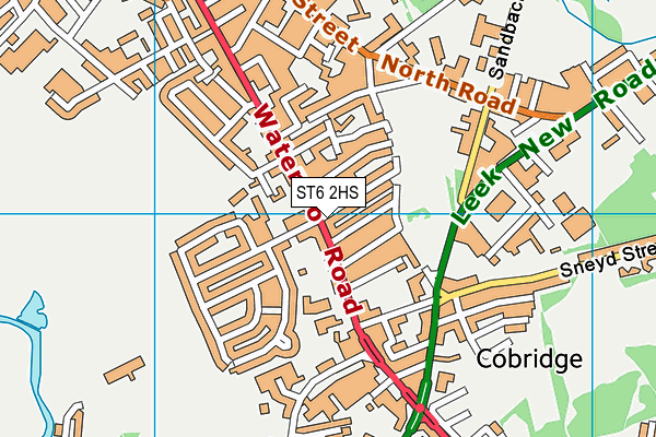 ST6 2HS map - OS VectorMap District (Ordnance Survey)