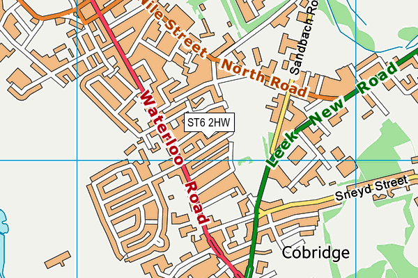 ST6 2HW map - OS VectorMap District (Ordnance Survey)