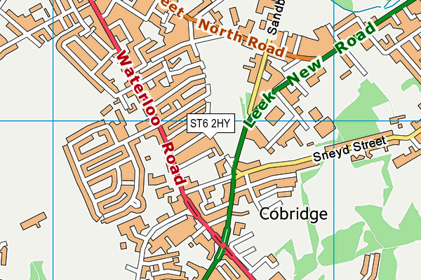 ST6 2HY map - OS VectorMap District (Ordnance Survey)