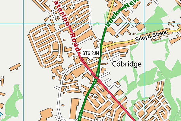 ST6 2JN map - OS VectorMap District (Ordnance Survey)