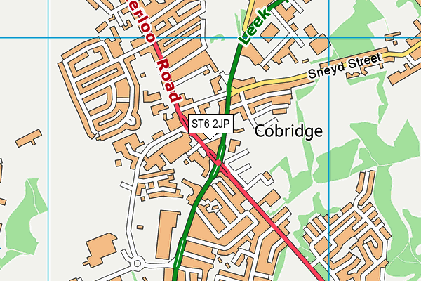 ST6 2JP map - OS VectorMap District (Ordnance Survey)