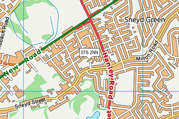 ST6 2NN map - OS VectorMap District (Ordnance Survey)