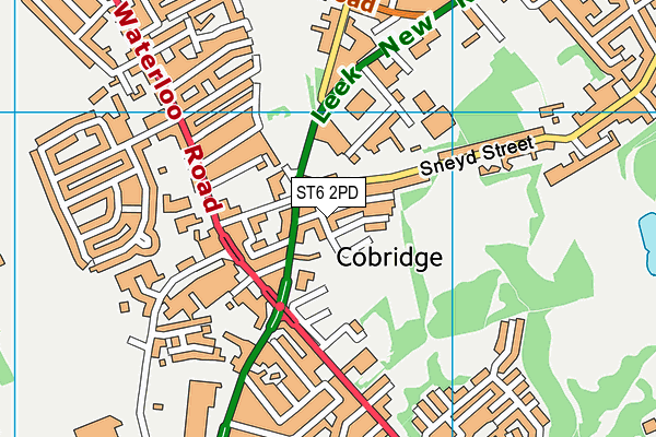 ST6 2PD map - OS VectorMap District (Ordnance Survey)